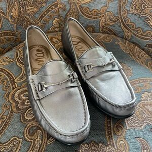 Sam Edelman Talia silver loafer shoes
